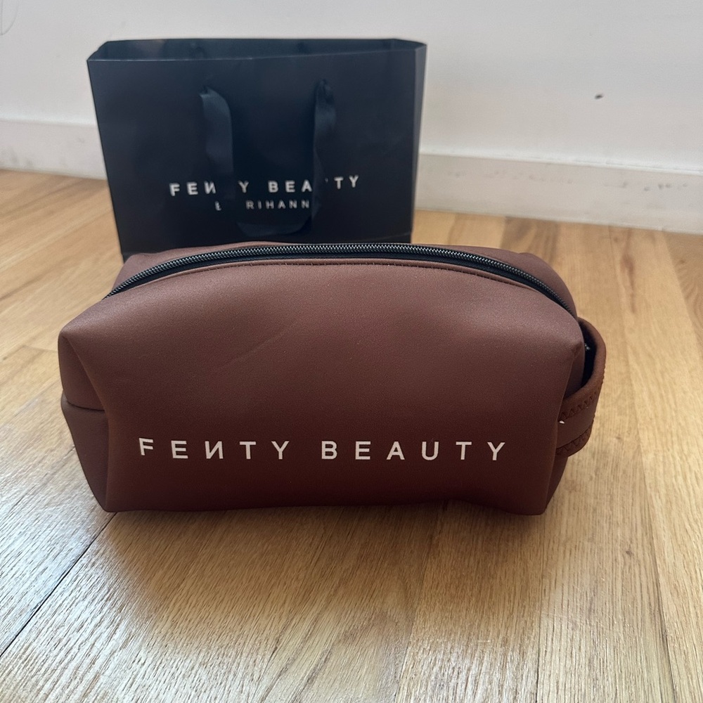 Fenty Beauty Cosmetic Bag in Rich Brown (Limited Edition from NYC x Fenty Cafe)